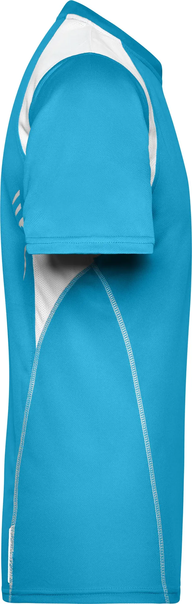 jn397-mens-running-t-shirt-turquoise-white-right-6 James & Nicholson Men's Running-T (397)