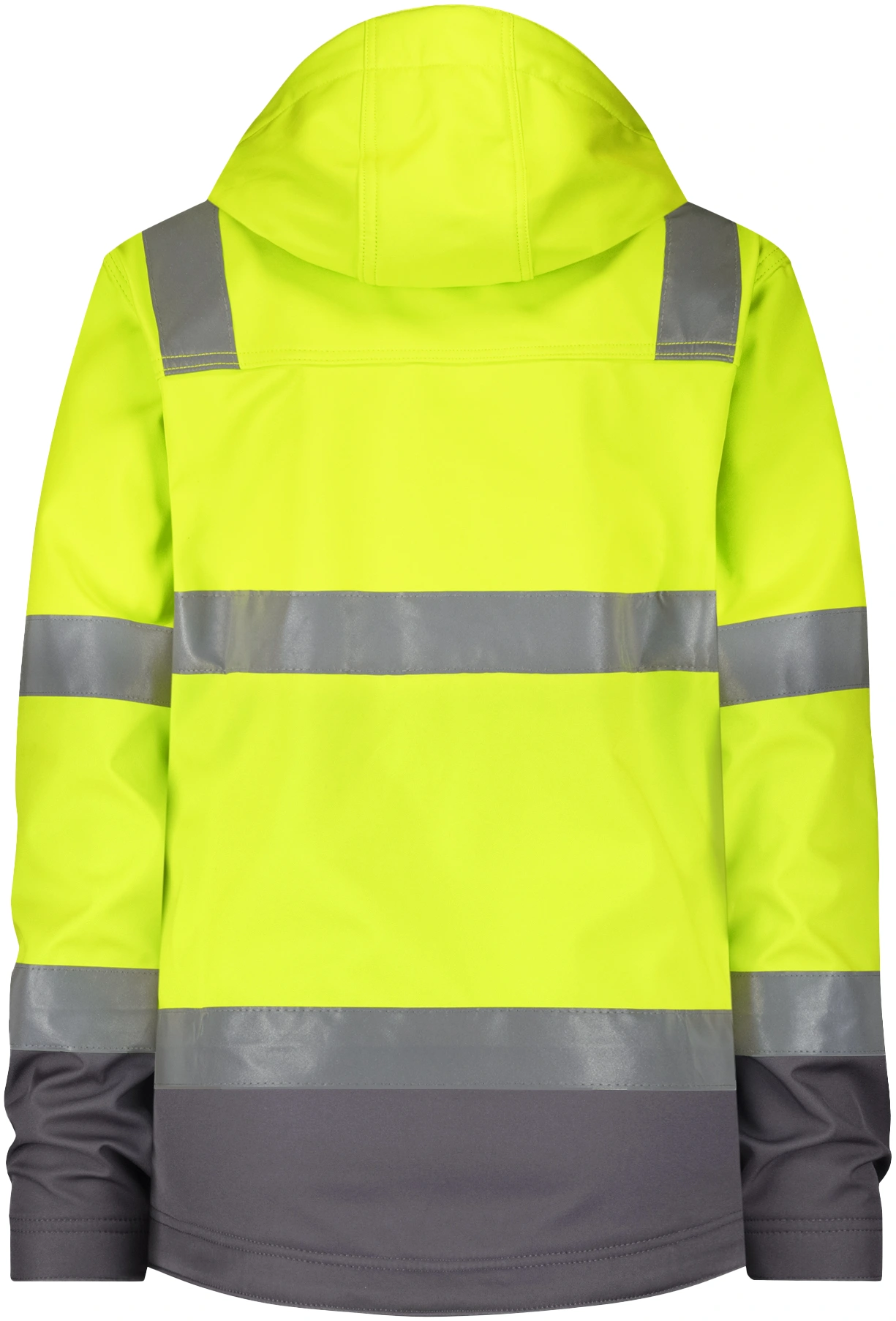 dassy-300466-malaga-women-high-visibility-softshell-jacket-for-women-fluo-yellow-cement-grey-back-3 DASSY Warnschutz Softshell-Jacke Women MALAGA