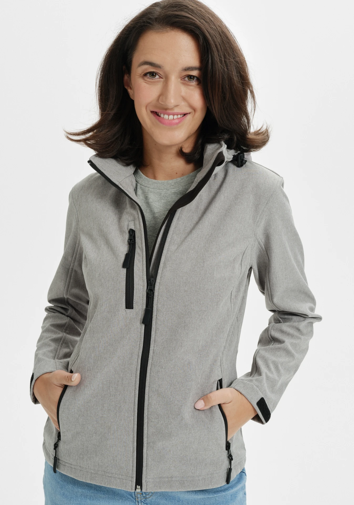 malfini-521-performance-softshelljacke-damen-dunkelgrau-meliert-model-0 MALFINI Softshelljacke Damen Performance 521