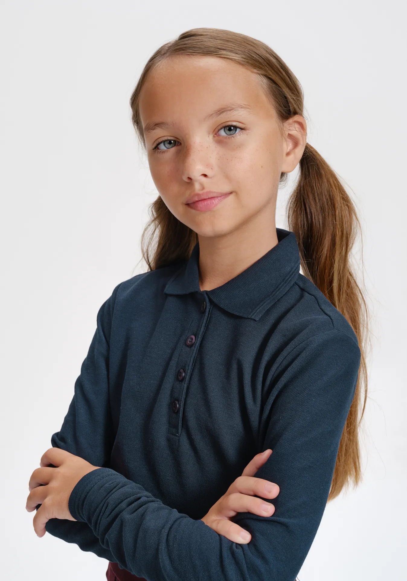 malfini-241-pique-polo-ls-polohemd-kinder-marineblau-model-0 MALFINI Polohemd Kinder Piqué Polo LS 241