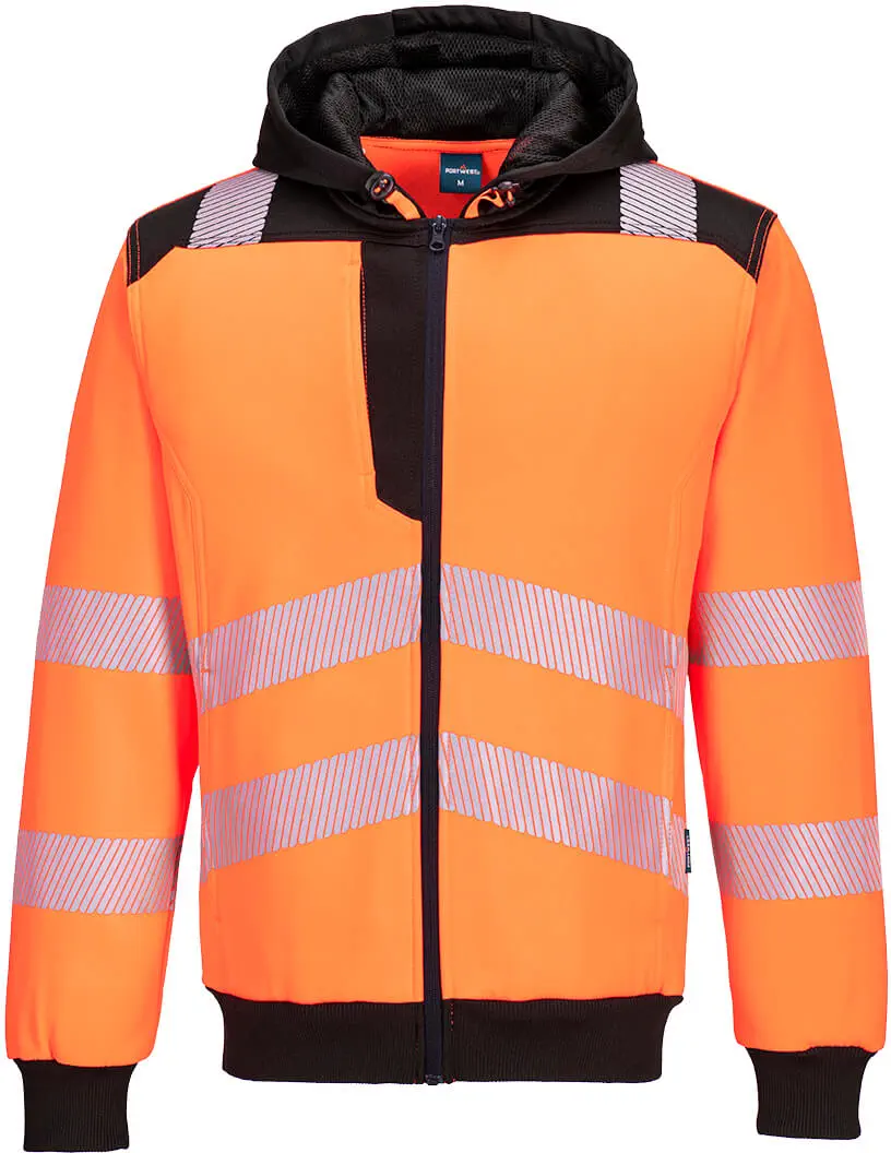 PORTWEST PW327 Warnschutz Kapuzenjacke mit Reißverschluss