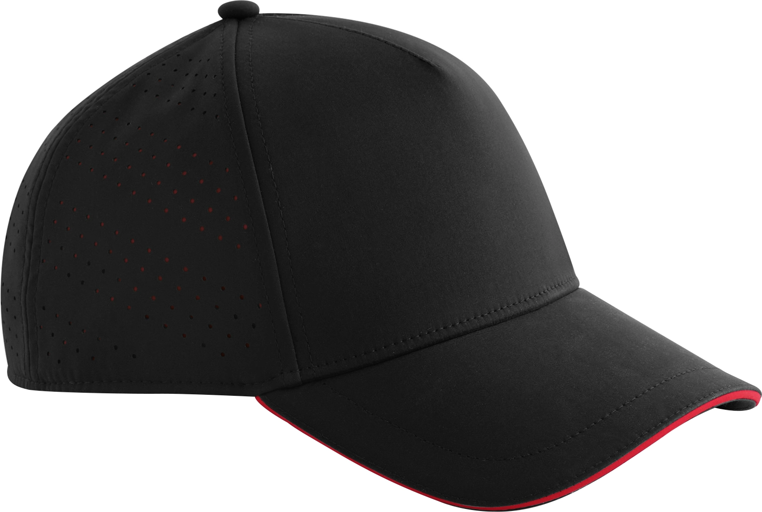 beechfield-B155R-accelerate-cap-black-red-front-1 Beechfield Accelerate Cap