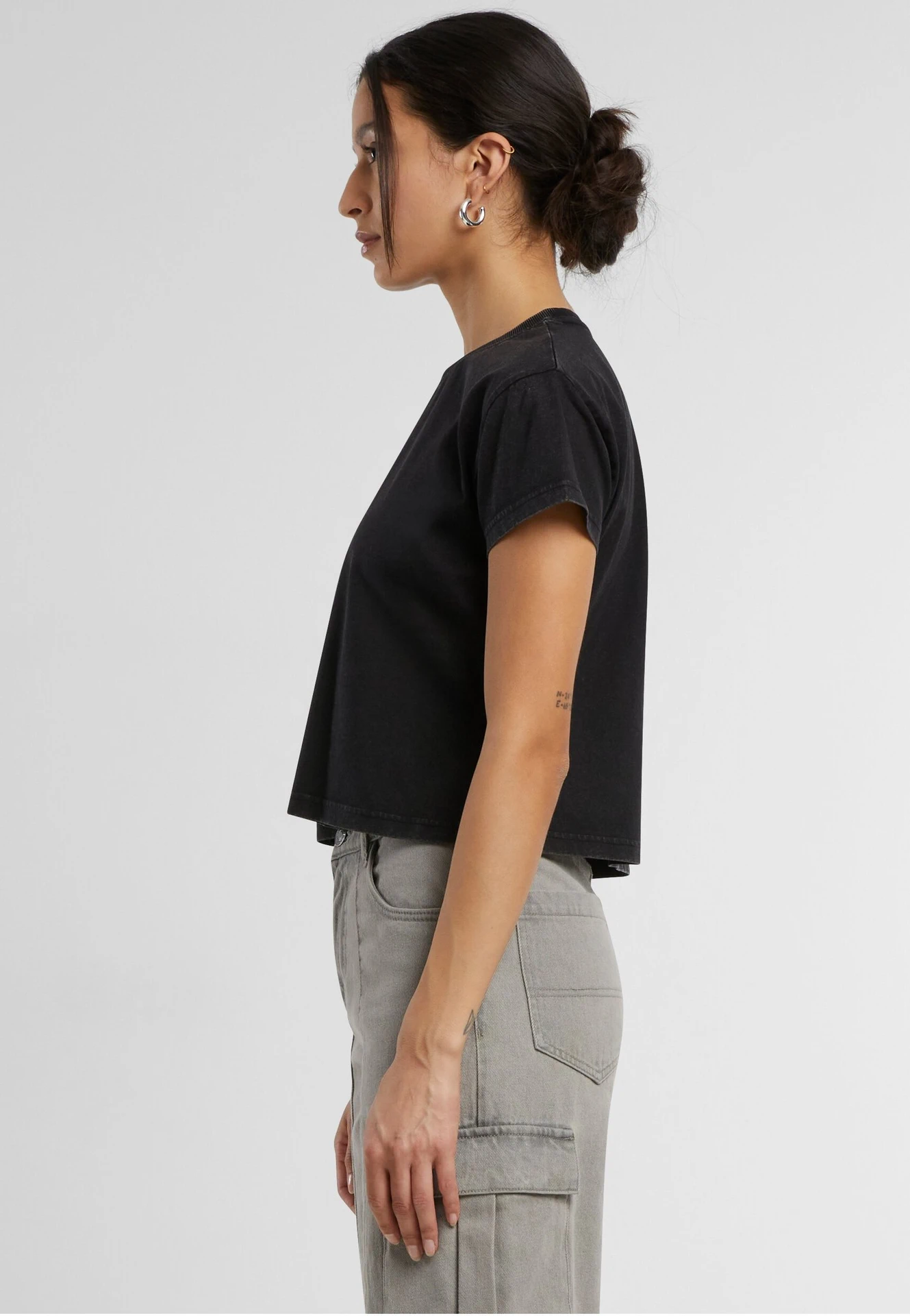 Build Your Brand Ladies Vintage Cropped Tee