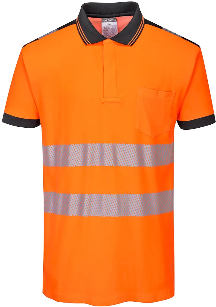 PORTWEST T180 Warnschutz Cotton Comfort Poloshirt kurzarm