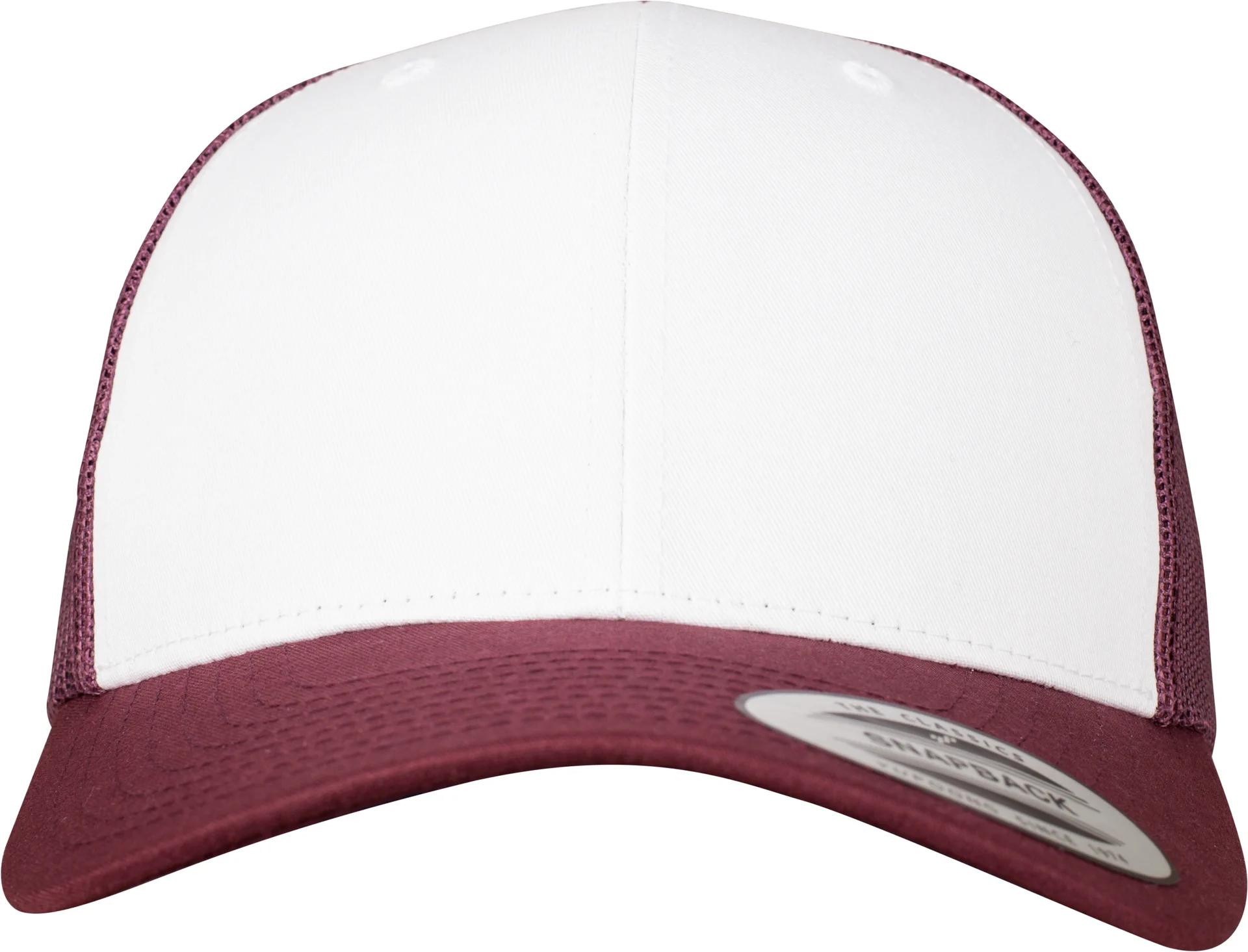 flexfit-6606cf-retro-trucker-colored-front-maroon-white-maroon-front-2 FLEXFIT Retro Trucker Colored Front